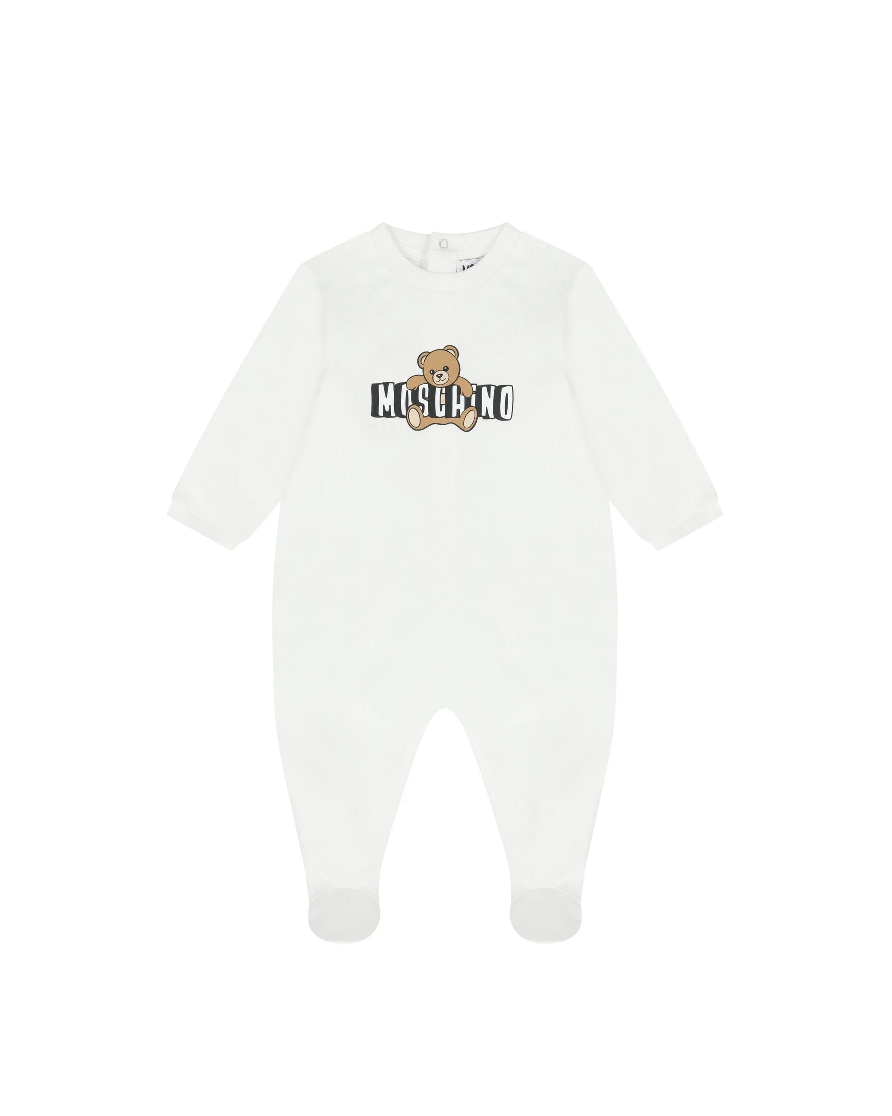 Moschino Kids Tutina con Stampa Logo Teddy Bear per Neonati