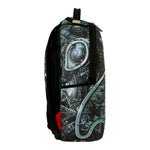 Sprayground Kids Zaino Think On It Unisex Grigio e Nero con Stampa Meccanica Robot e Shark Mouth