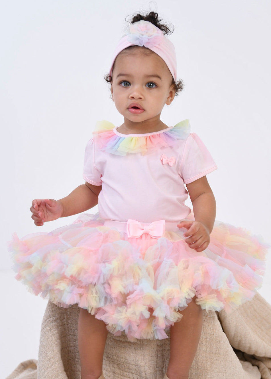 Angel's Face Body Rosa con Fascia Clementine per Neonate