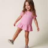 John Richmond Kids Pink Dress with Embroidered Logo for Baby Girls