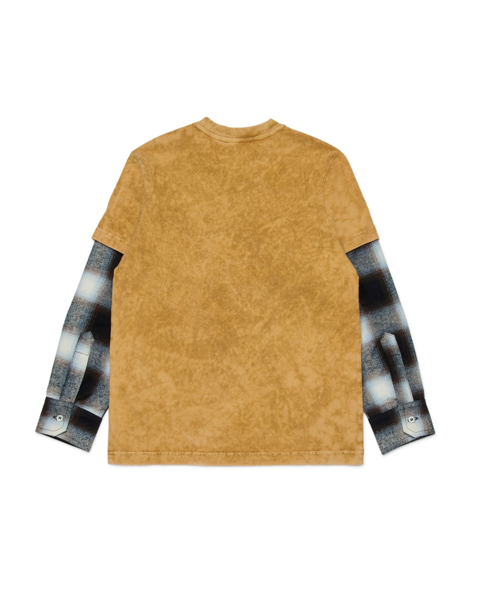 Dsquared2 Kids T-shirt Marrone con Maniche a Quadri per Bambini