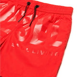 Diesel Kids Costume Boxer Rosso con Logo per Bambini