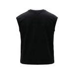 Yes London Kids Canotta Nero Monocolore con Applicazione Logo per Bambini