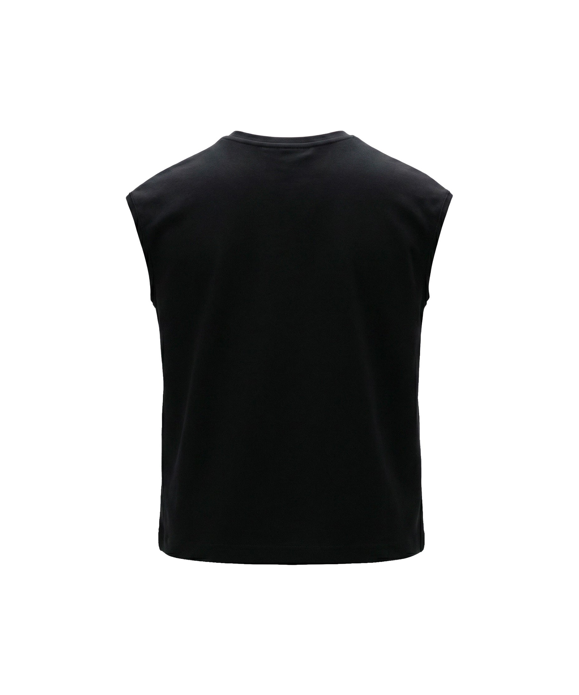 Yes London Kids Canotta Nero Monocolore con Applicazione Logo per Bambini
