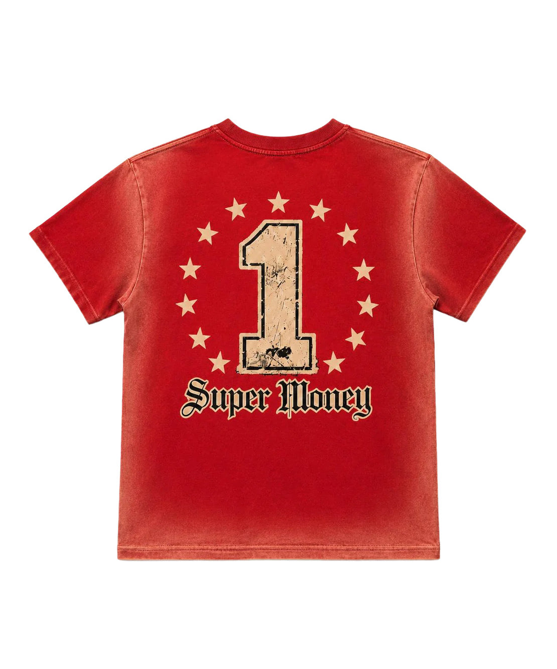 ArtSuperMoney Kids T-Shirt Rosso con Stampa Strass per Bambini