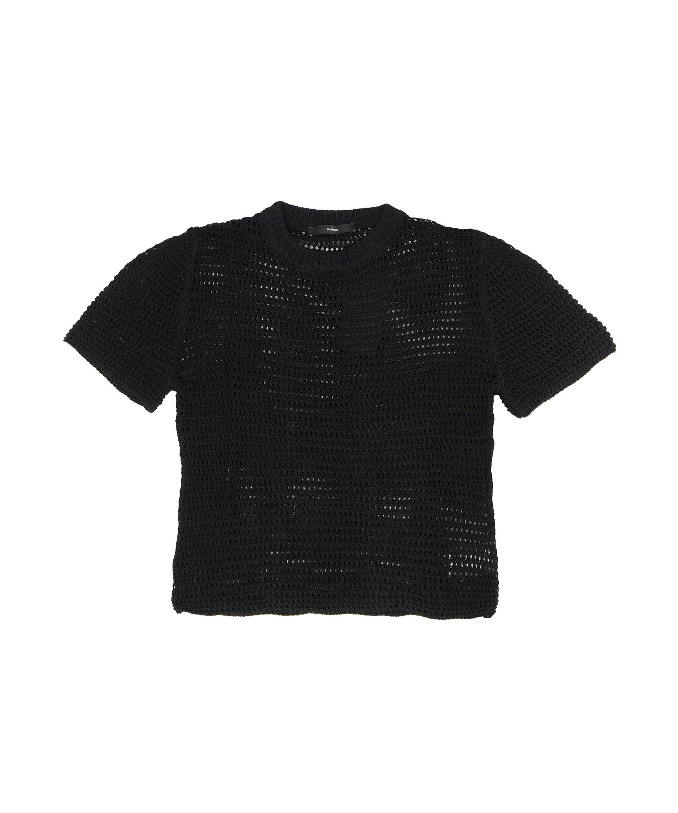 I'M Brian Kids T-Shirt Nero in Maglia Traforata per Bambini