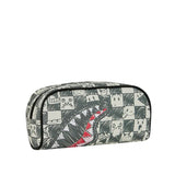 Sprayground Kids Astuccio Emote Check Grigio per Bambini