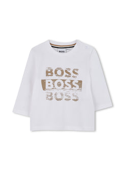 Boss Kids T-shirt M/L  Bianca per Neonati