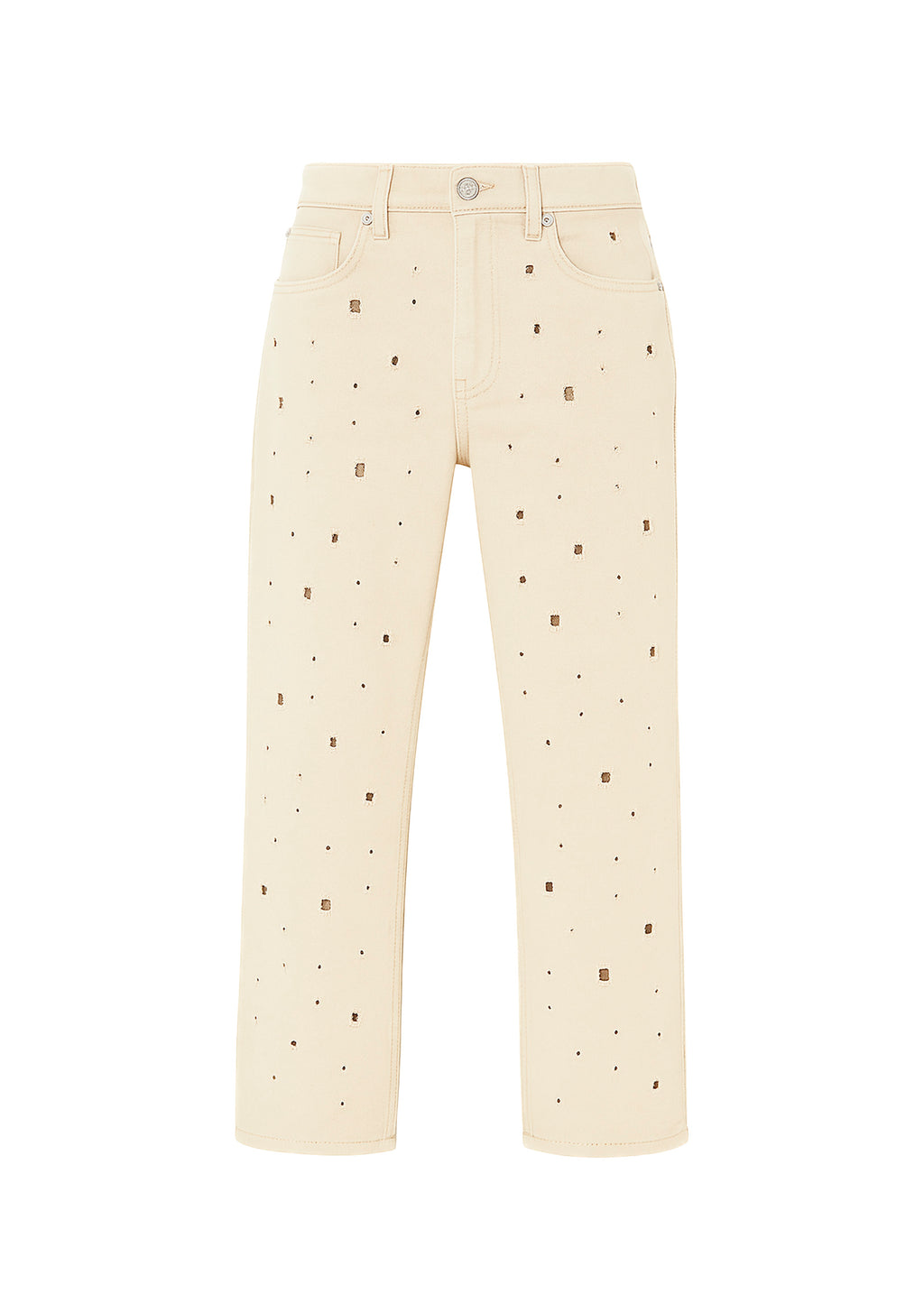 I'm Brian Jeans Traforato Denim Beige per Bambini