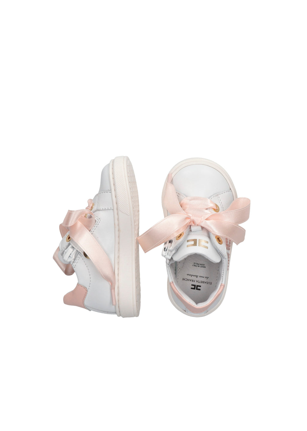 Elisabetta Franchi La Mia Bambina Sneakers Bianco/Rosa per Neonate