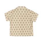 Philipp Plein Kids Camicia Beige con Stampa Logo All-Over per Bambine