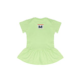 Msgm Kids Abito Verde con Stampa Logo per Neonati