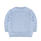 Alessandrini Kids Felpa Celeste con Stampa Logo Frontale a Contrasto e Bottoni per Apertura Spalla per Neonati