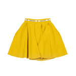 Elisabetta Franchi La Mia Bambina Gonna Gliallo Paglierino con Dettaglio Logo Avorio per Bambine