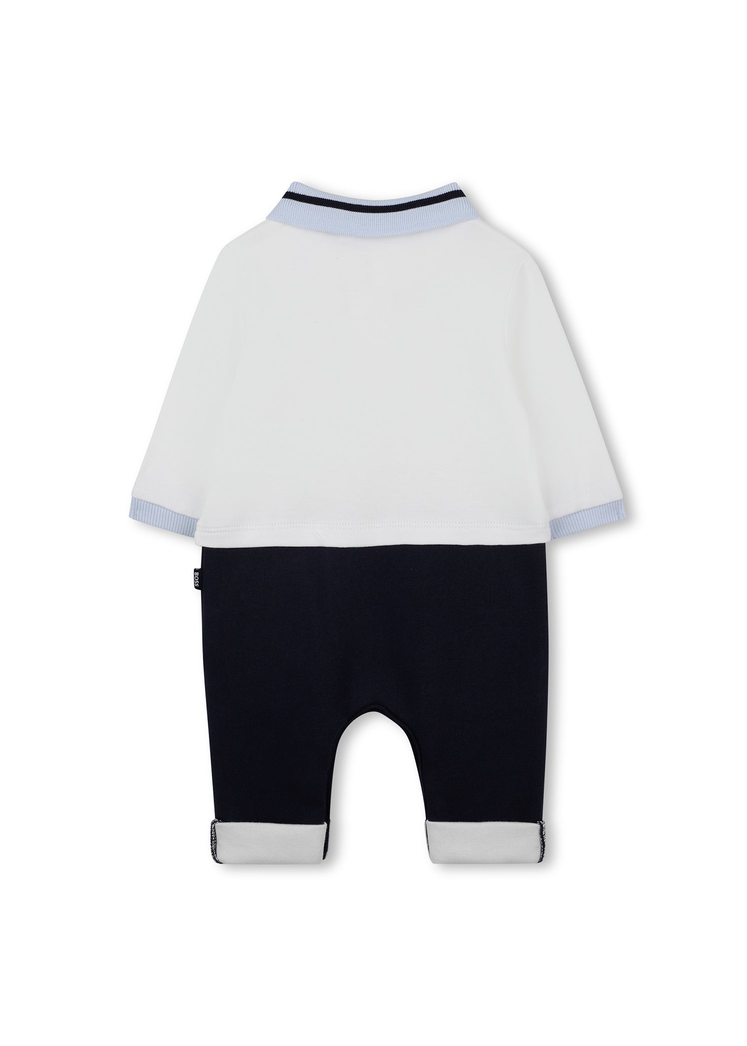 Boss Kids Tutina Pagliaccetto Bianco Sporco per Neonati
