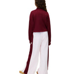 Calvin Klein Kids Pantalone a Zampa Lilla con Dettagli Raspberry Chocolate per Bambine