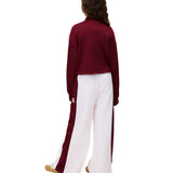 Calvin Klein Kids Pantalone a Zampa Lilla con Dettagli Raspberry Chocolate per Bambine