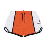 Dsquared2 Kids Costume Boxer Arancio e Bianco con Logo per Bambini