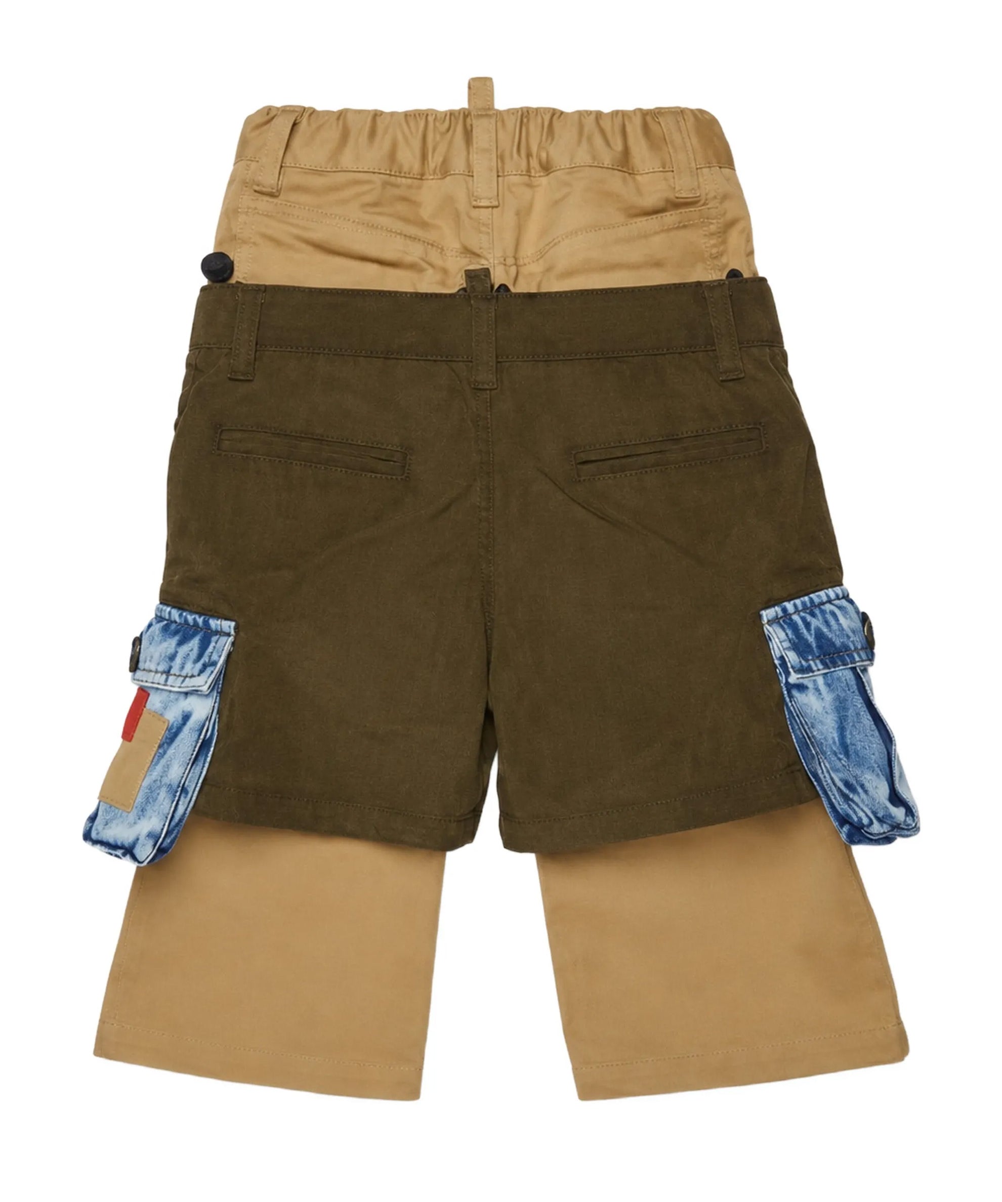 Dsquared2 Kids Pantalone Beige Doppia Abbottonatura per Neonati