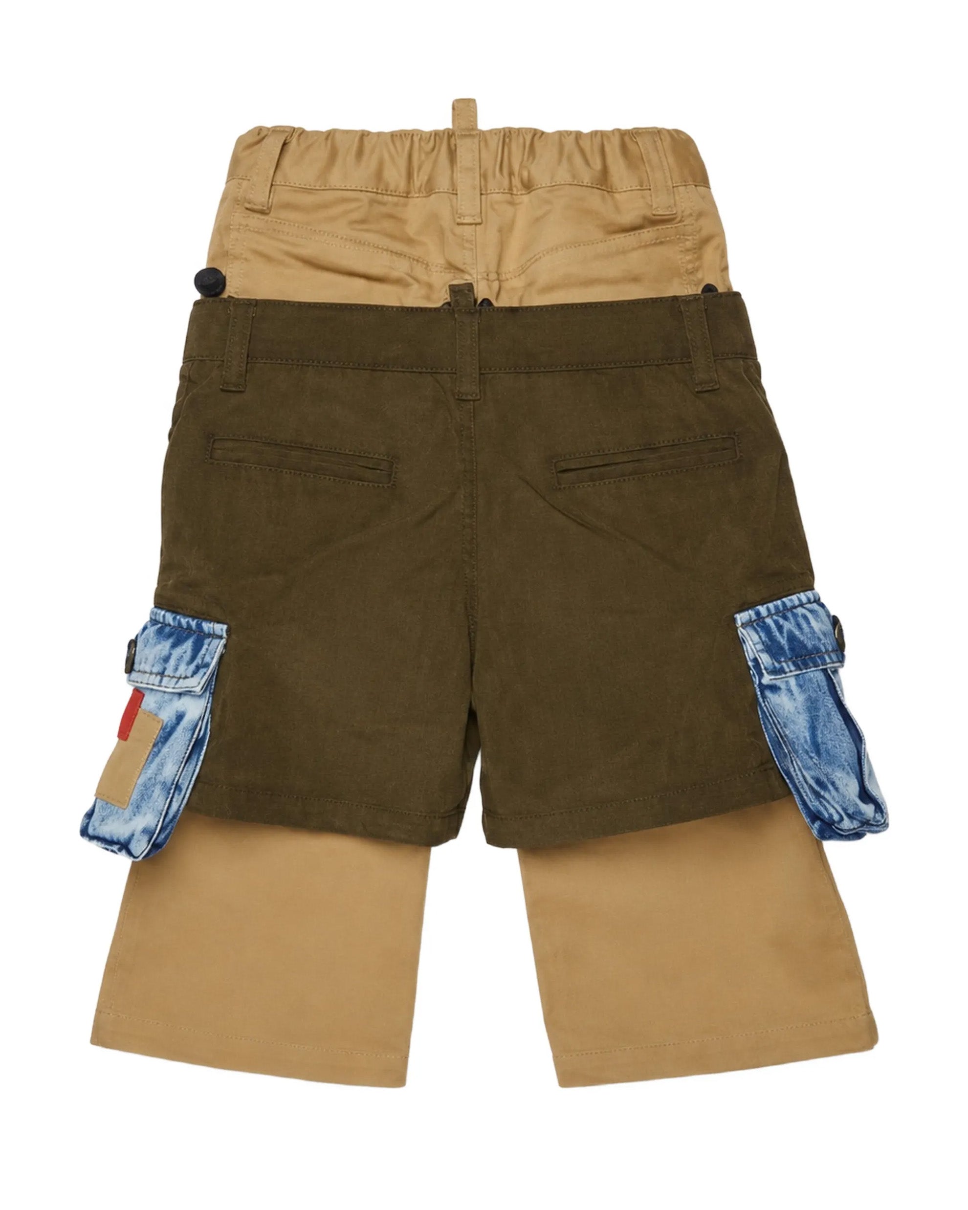 Dsquared2 Kids Pantalone Beige Doppia Abbottonatura per Neonati