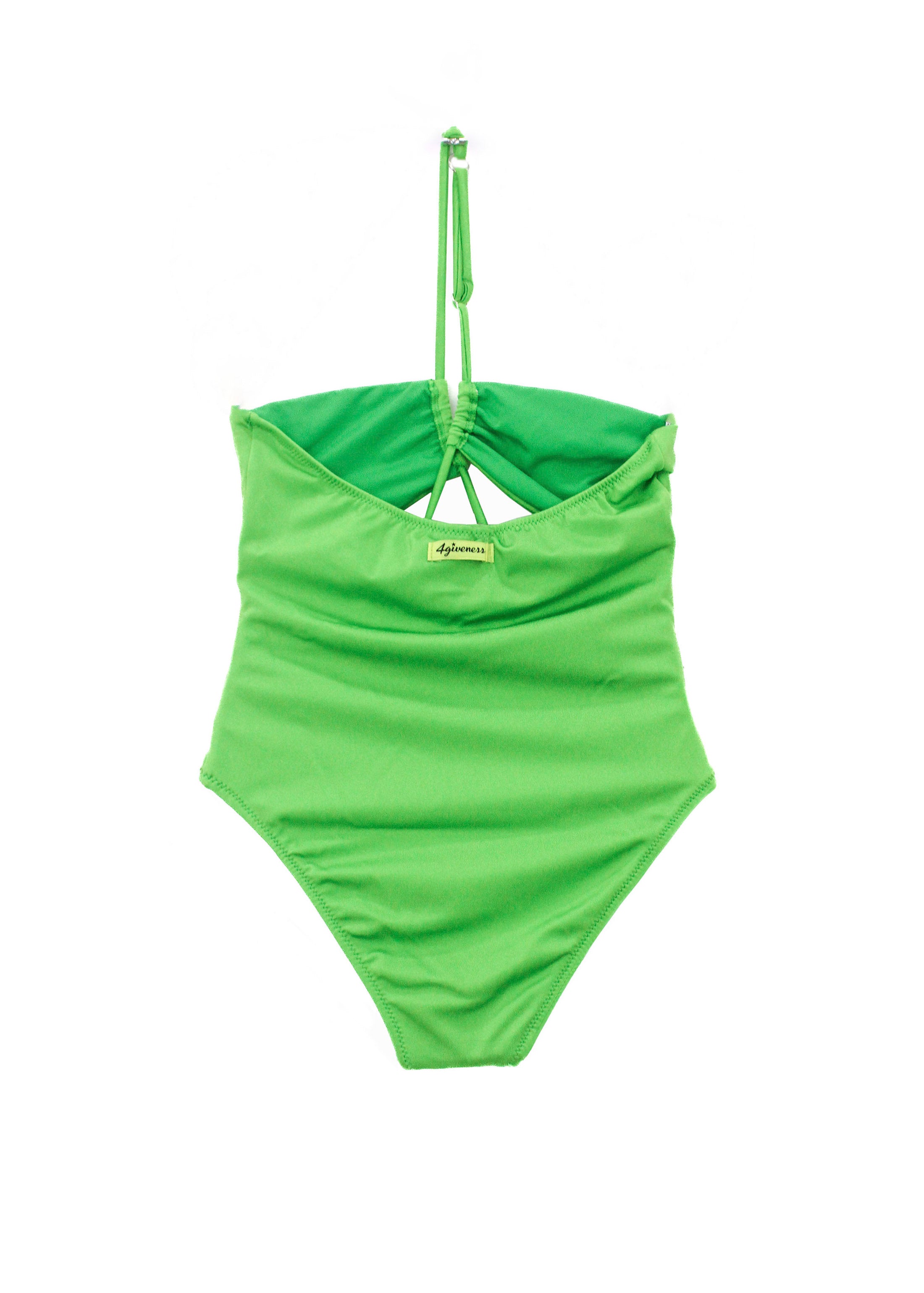 4GIVENESS Costume Monokini Verde con Strass per Bambine (retro)