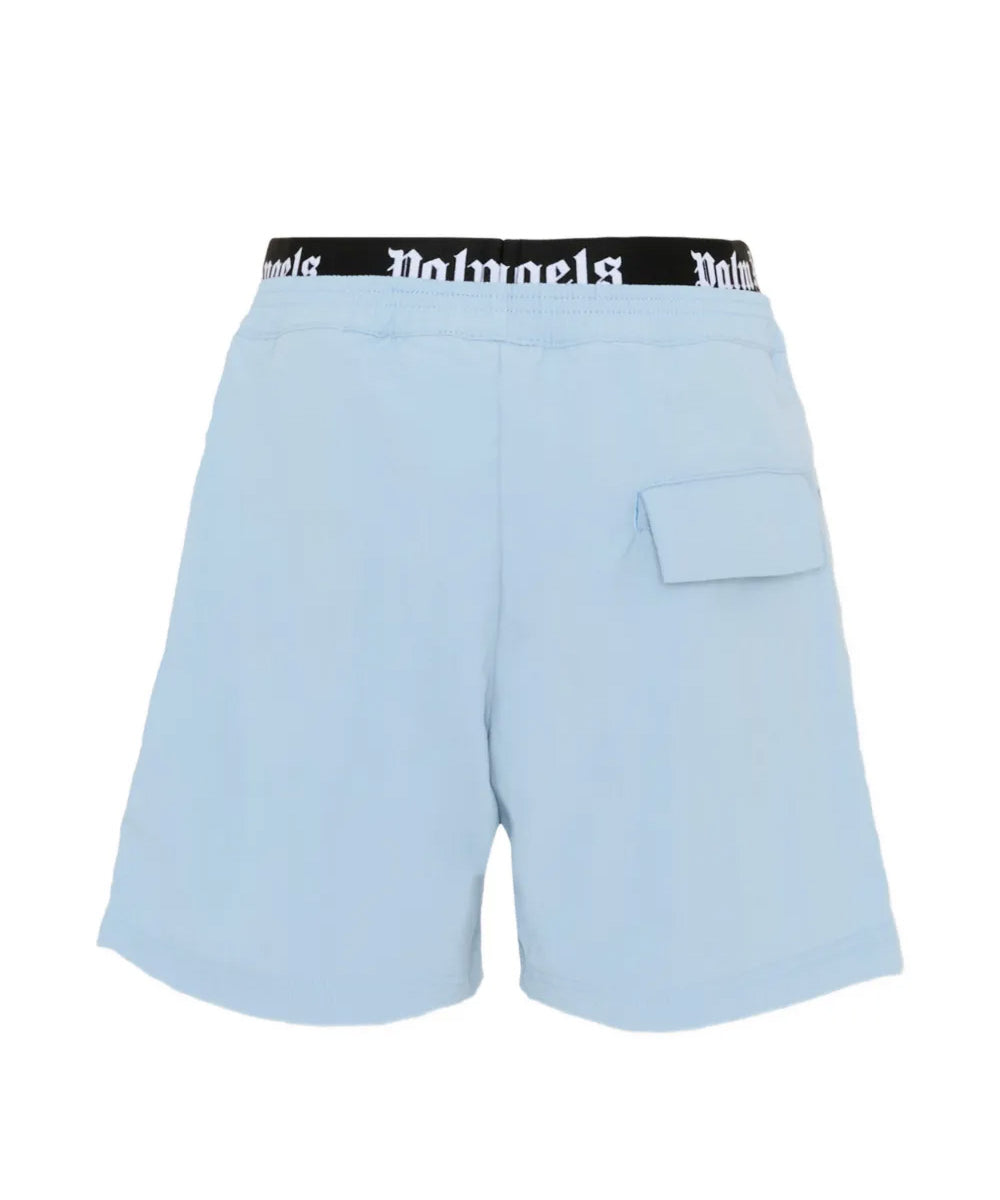 Palm Angels Kids Costume Celeste con Banda Logata per Bambini