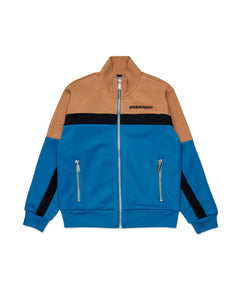 Dsquared2 Kids Felpa con Zip Lavagna Colorblock per Bambini