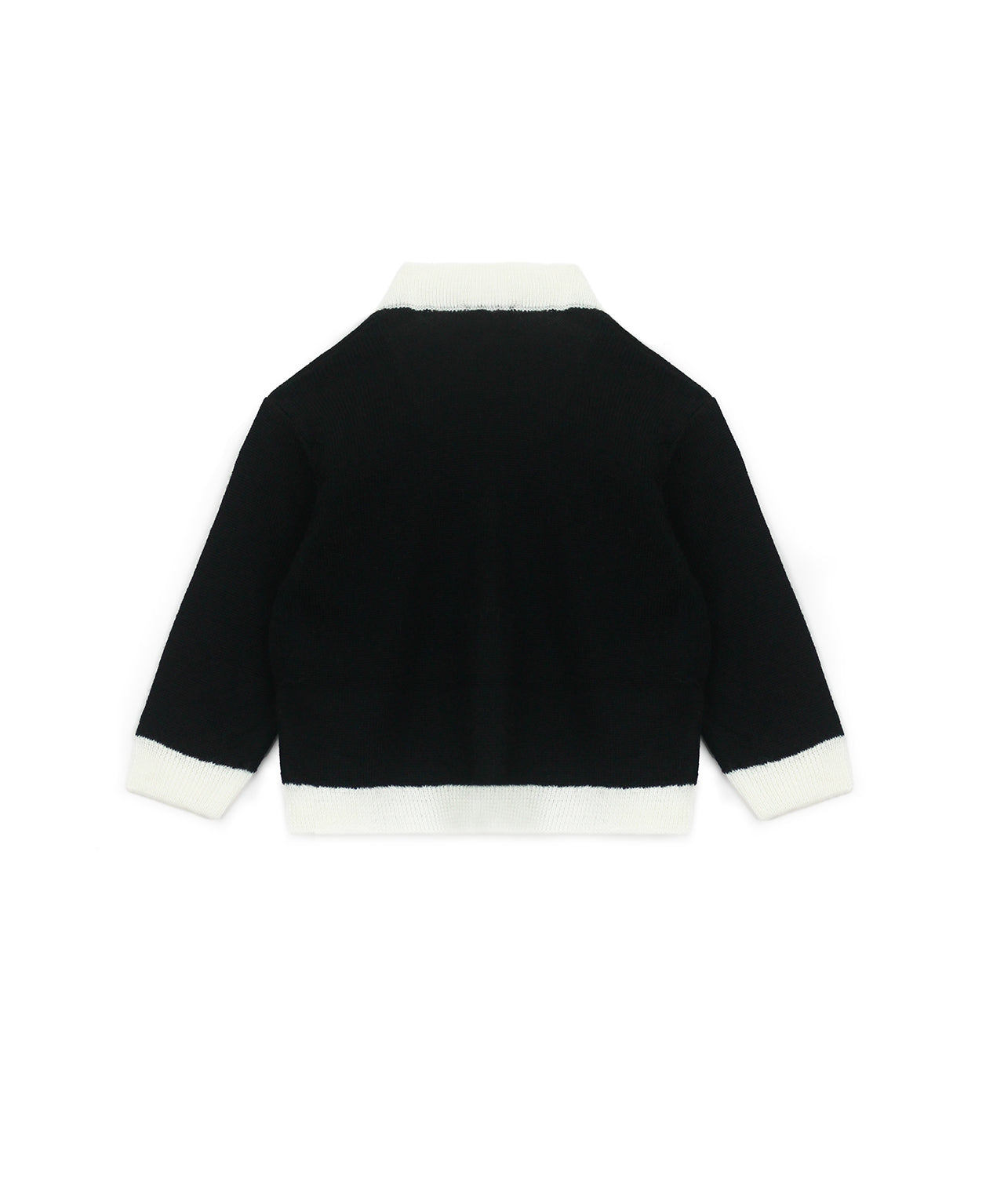 Elisabetta Franchi La Mia Bambina Cardigan Nero/Avorio per Neonate (retro)