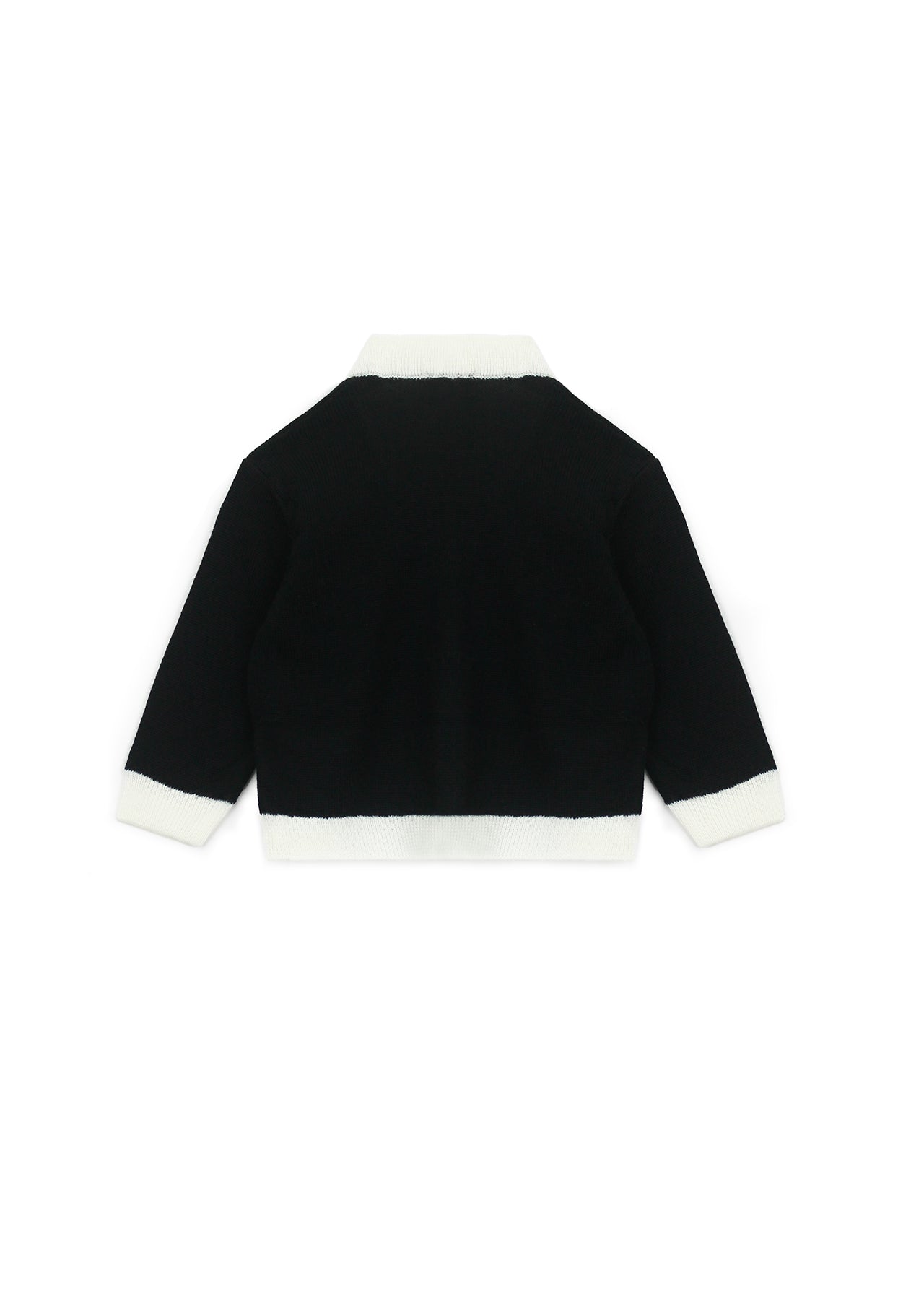 Elisabetta Franchi La Mia Bambina Cardigan Nero/Avorio per Neonate (retro)