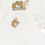 Moschino Kids Blusa Panna con Stampa con Leggings Panna per Neonate 8dettaglio)