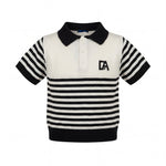 Daniele Alessandrini Kids T-Shirt in Maglia Bianco e Nero con Logo per Bambini