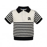 Daniele Alessandrini Kids T-Shirt in Maglia Bianco e Nero con Logo per Bambini