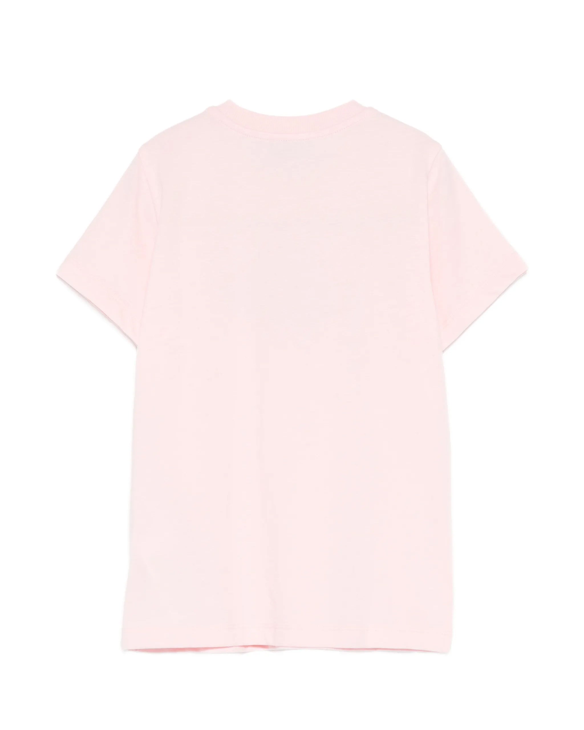 Moschino Kids T-Shirt Rosa con Logo Teddy Bear per Bambine