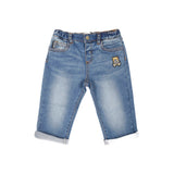 Moschino Kids Jeans Denim with Embroidery for Newborns