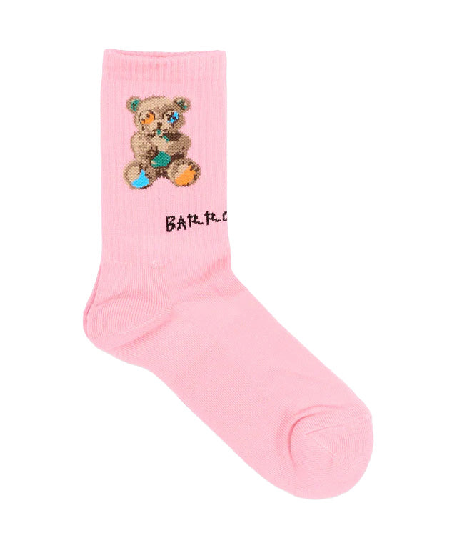 Barrow Kids Calzini Rosa Fantasia Teddy per Bambine