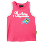 Barrow Kids Canotta Fucsia con Stampa Bianco per Bambine