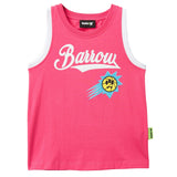 Barrow Kids Canotta Fucsia con Stampa Bianco per Bambine