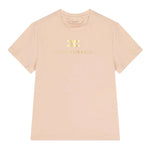 Elisabetta Franchi La Mia Bambina T-Shirt Rosa con Logo Oro per Bambine