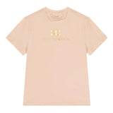 Elisabetta Franchi La Mia Bambina T-Shirt Rosa con Logo Oro per Bambine