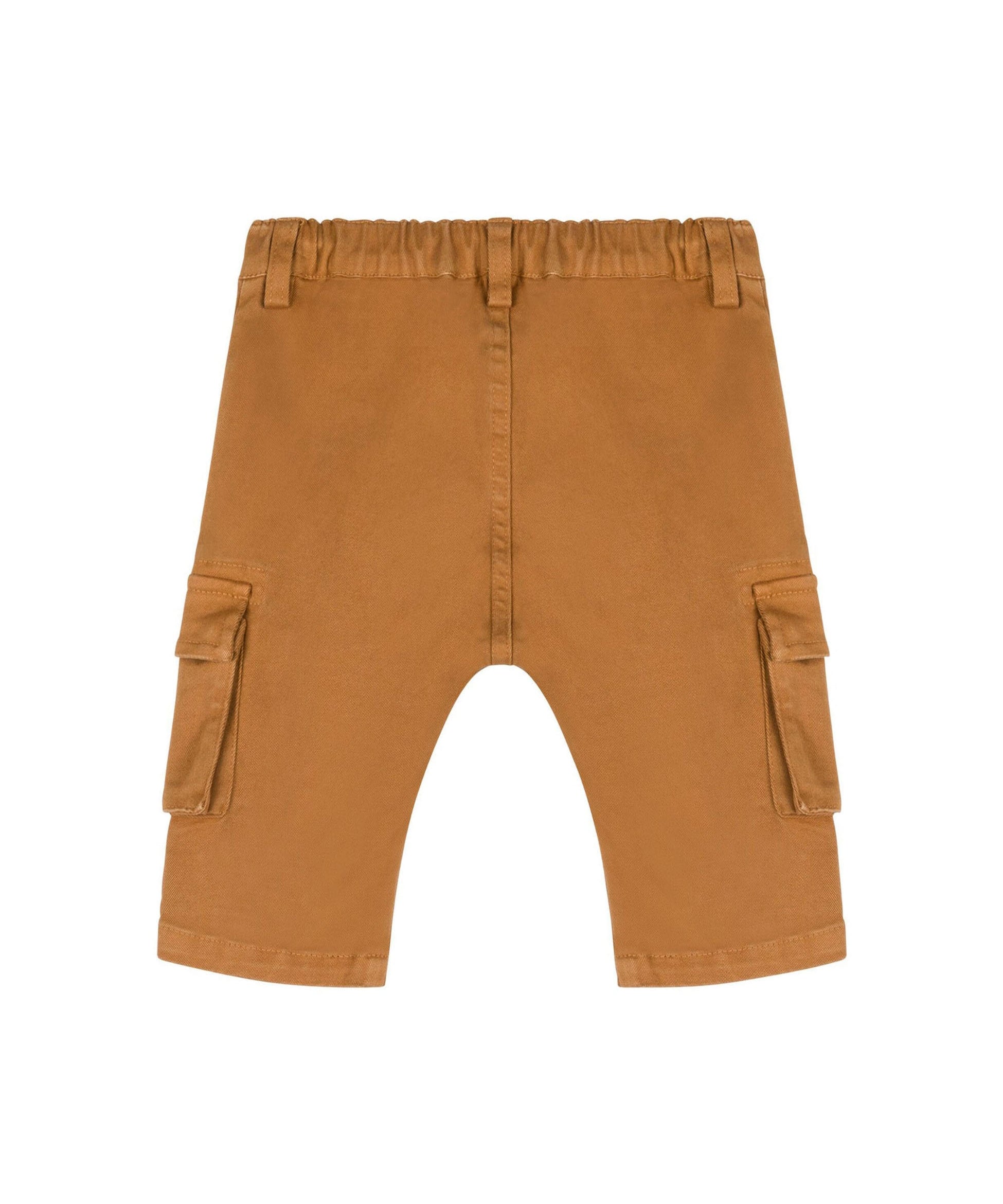 Moschino Kids Pantaloni Cammello con Tasconi per Neonati (retro)