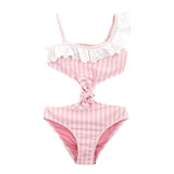 4Giveness Costume Monokini Rosa a Righe per Bambine