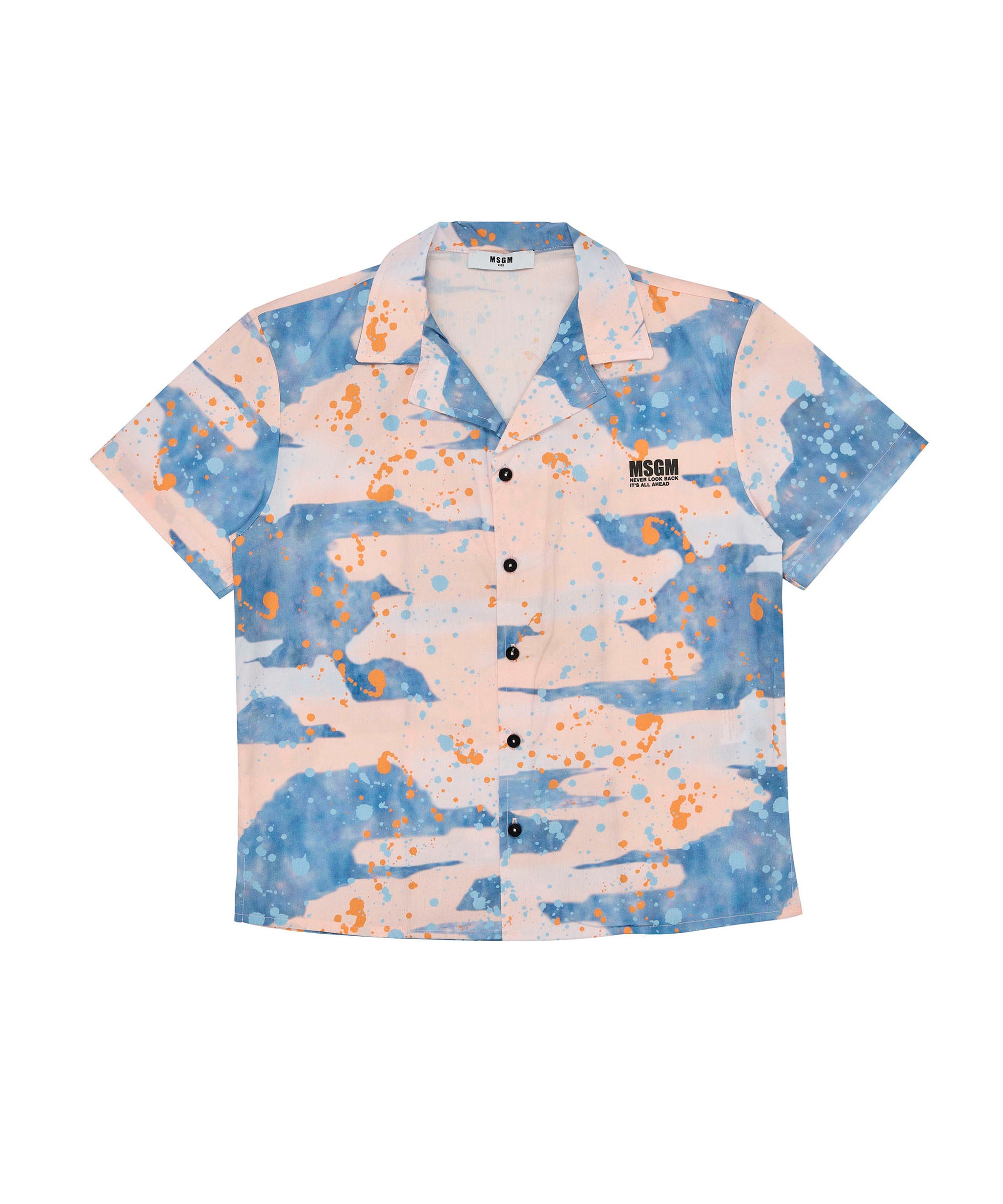 MSGM Kids Camicia Paint Effect per Bambini