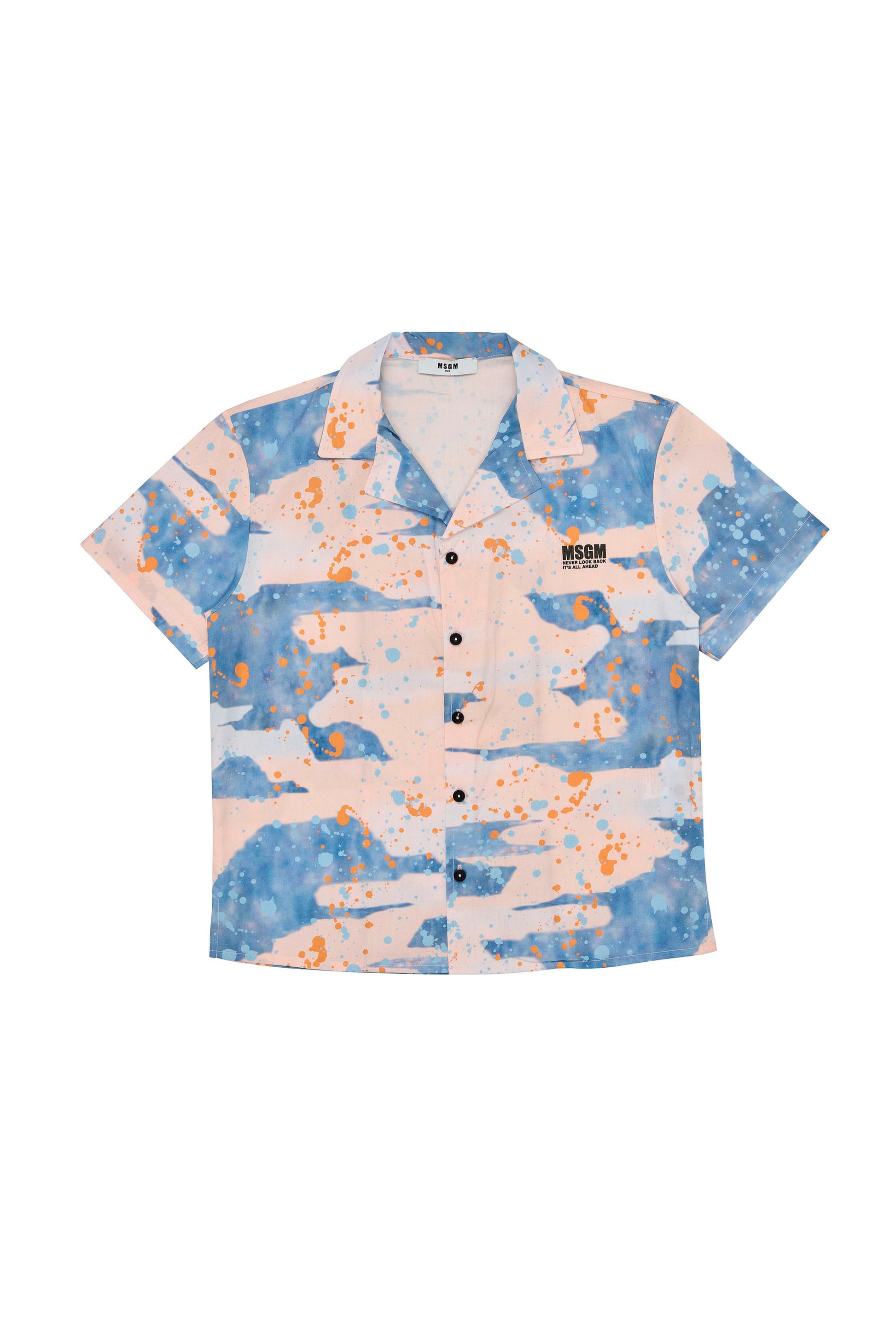 MSGM Kids Camicia Paint Effect per Bambini