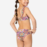 4GIVENESS Costume Bikini a Fascia Fantasia Tropical Bouquet per Bambine