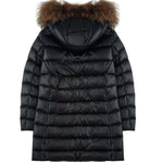 Blauer Kids Giubbino Lungo Nero con Cappuccio in Pelliccia KRISTIN JUNIOR per Bambine