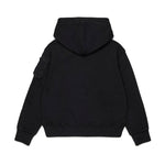 Dsquared2 Kids Felpa con Cappuccio Nera con Maple Leaf per Bambini