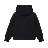 Dsquared2 Kids Felpa con Cappuccio Nera con Maple Leaf per Bambini