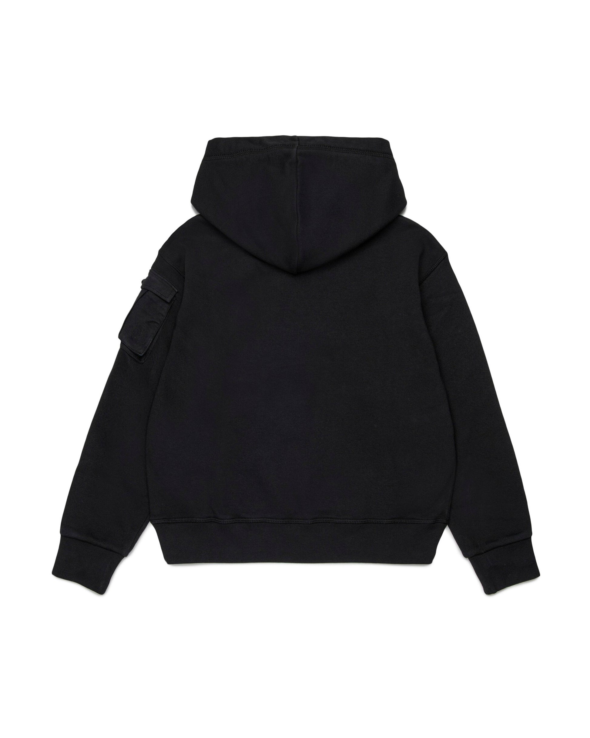 Dsquared2 Kids Felpa con Cappuccio Nera con Maple Leaf per Bambini