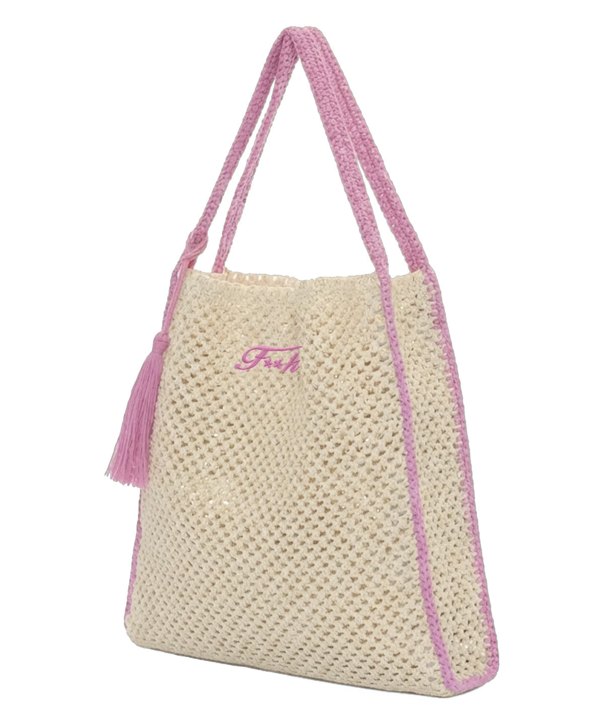 F**K Kids Tote Bag Fucsia con Logo per Bambine