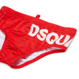 Dsquared2 Kids Costume Rosso con Logo All-Over per Bambini